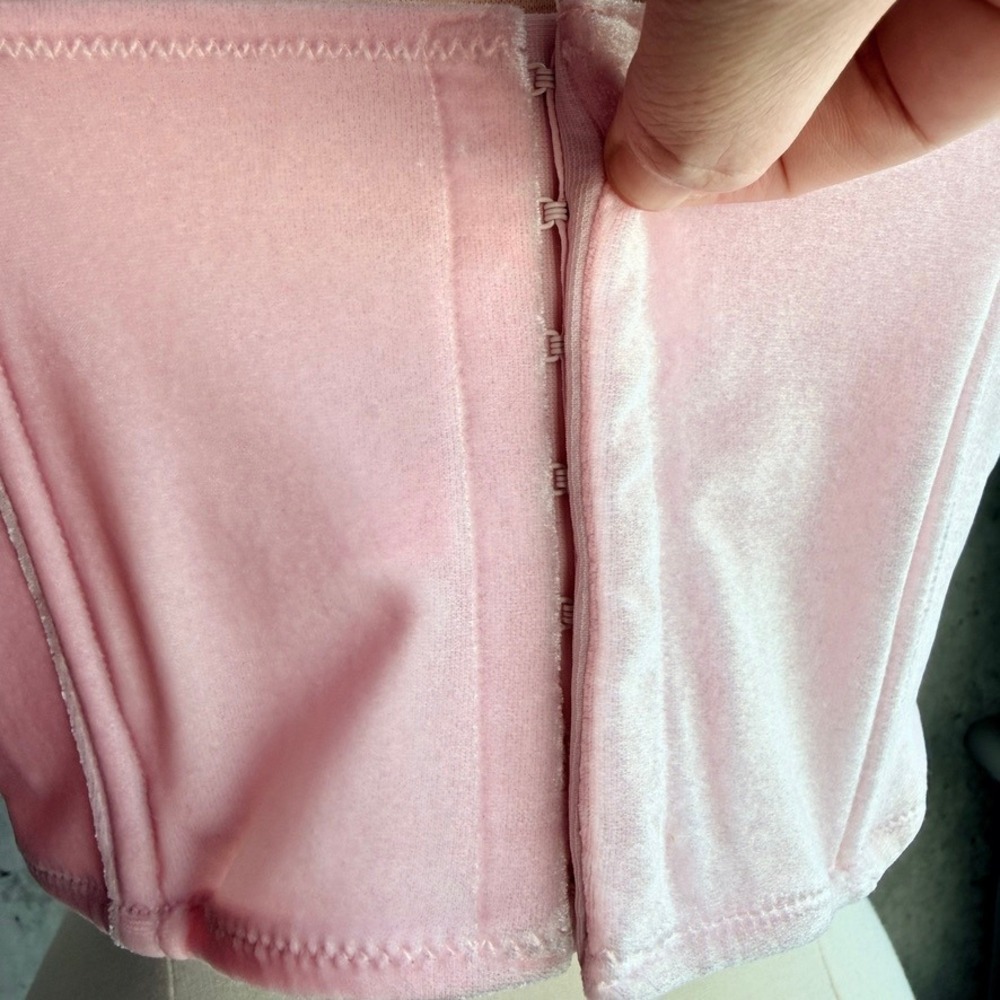 SKIMS Pink Velvet XL Corset Top Balletcore Coquette Bustier Festival Fairy - Picture 6 of 16